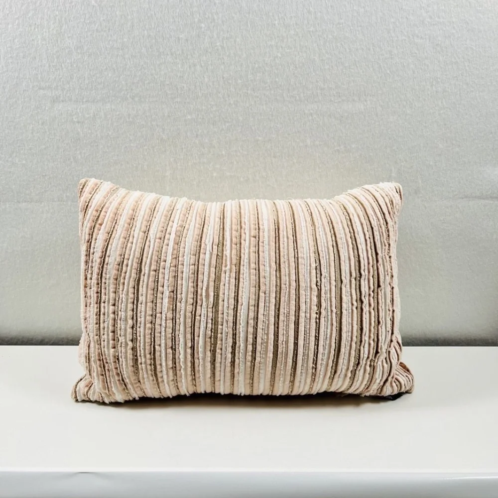 Newport Collection Pillow Multi-color Striped Textured Design 18